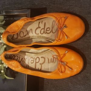 Sam Edelman Orange Felicia Ballet Flats